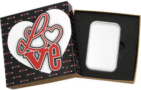 SilverTowne Natural Kraft Paper Gift Box with Love Arrows Box Sleeve